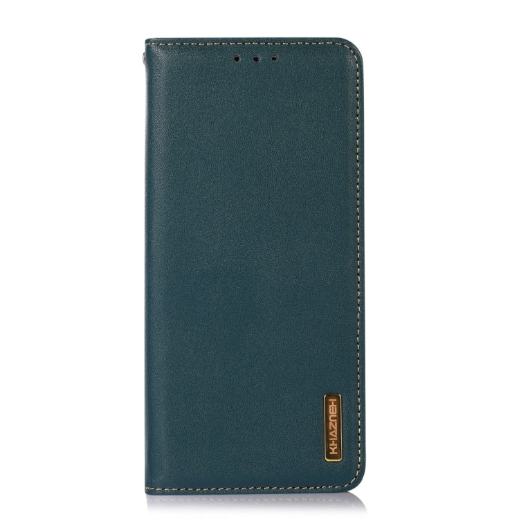 For Sony Xperia 1 V KHAZNEH Nappa Top Layer Cowhide Leather Phone Case(Green) - Sony Cases by buy2fix | Online Shopping UK | buy2fix