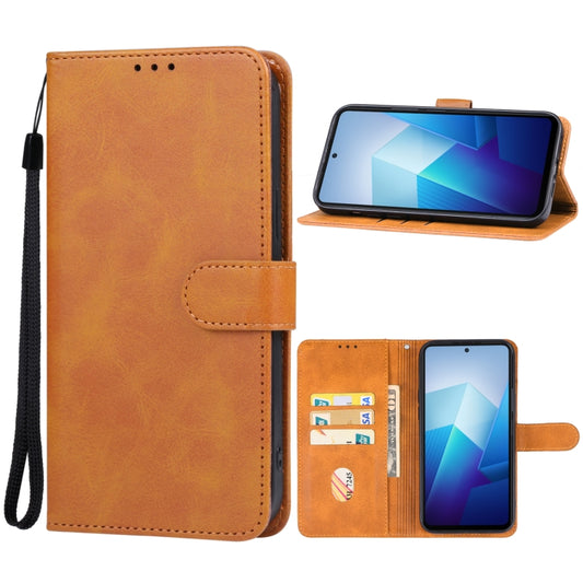 For Honor 70 Lite Leather Phone Case(Brown) - Honor Cases by buy2fix | Online Shopping UK | buy2fix