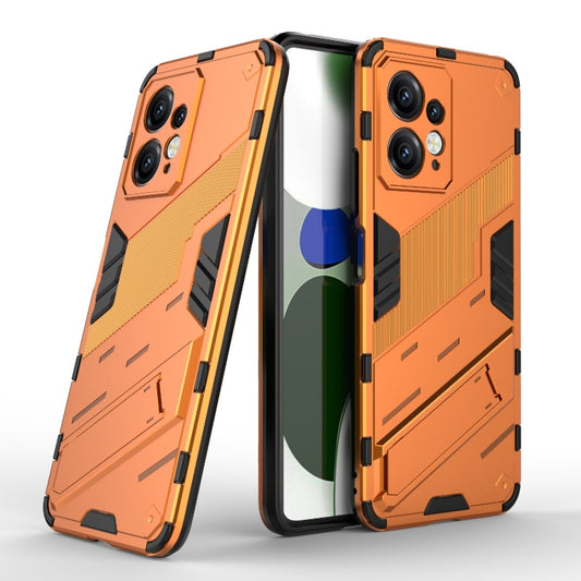 For Xiaomi Redmi Note 12 4G Global Punk Armor 2 in 1 PC + TPU Shockproof Phone Case with Holder(Orange) - Note 12 Cases by buy2fix | Online Shopping UK | buy2fix