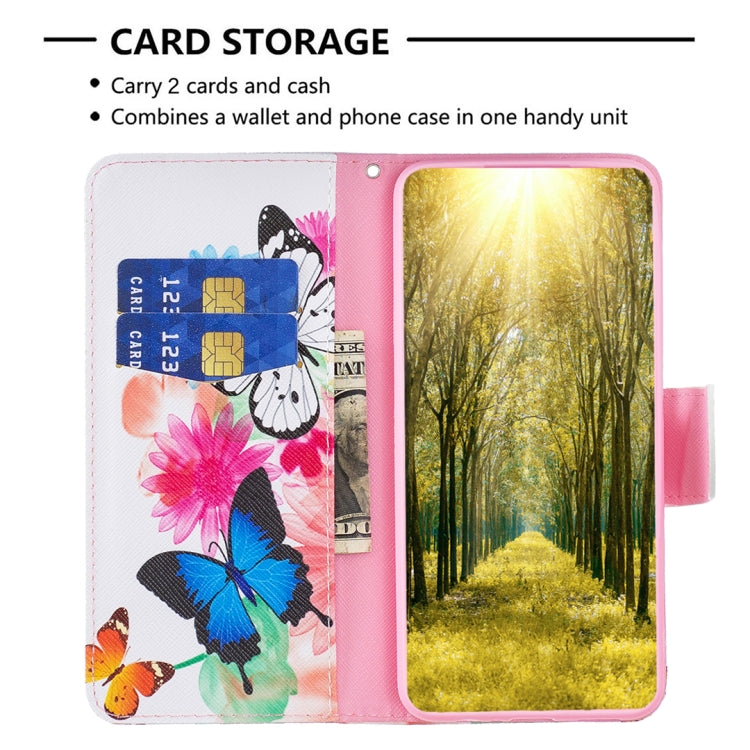 For Samsung Galaxy A24 4G Colored Drawing Pattern Leather Phone Case(Butterflies) - Galaxy Phone Cases by buy2fix | Online Shopping UK | buy2fix