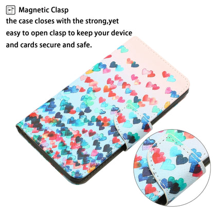 For Xiaomi Redmi 12C Colored Drawing Leather Phone Case(Heart) - Xiaomi Cases by buy2fix | Online Shopping UK | buy2fix