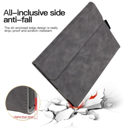 For Microsoft Surface Pro 8 Sheepskin All-Inclusive Shockproof Protective Case with Power Bag(Grey) - Others by buy2fix | Online Shopping UK | buy2fix