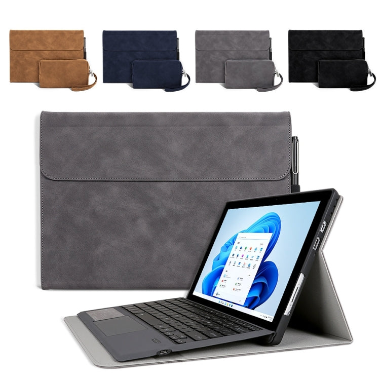 For Microsoft Surface Pro 7+ / 7 / 6 / 5 / 4 Sheepskin All-Inclusive Shockproof Protective Case with Power Bag(Blue) - Others by buy2fix | Online Shopping UK | buy2fix