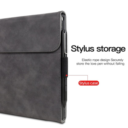 For Microsoft Surface Pro 7+ / 7 / 6 / 5 / 4 Sheepskin All-Inclusive Shockproof Protective Case with Power Bag(Grey) - Others by buy2fix | Online Shopping UK | buy2fix