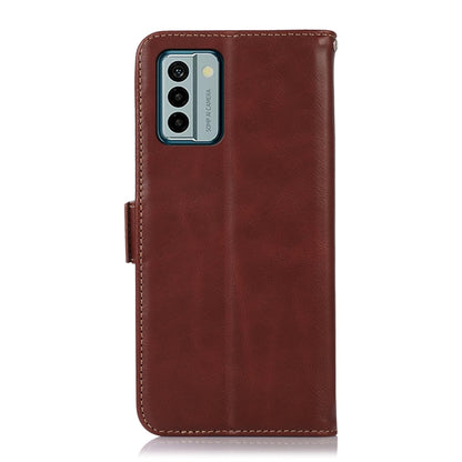 For Nokia G22 4G Crazy Horse Top Layer Cowhide Leather Phone Case(Brown) - Nokia Cases by buy2fix | Online Shopping UK | buy2fix