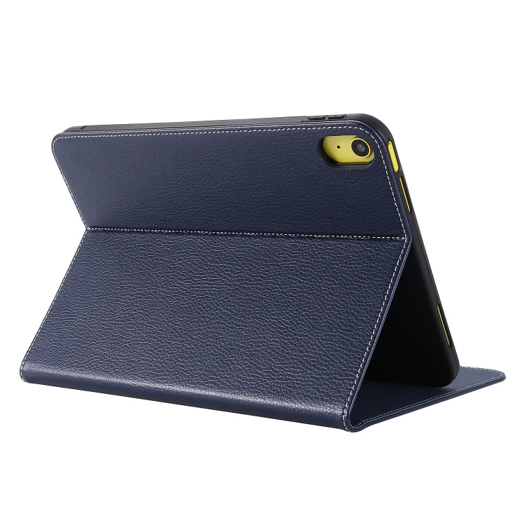 For iPad 10th Gen 10.9 2022 GEBEI Silk Texture Flip Tablet Leather Case(Blue) - iPad 10th Gen 10.9 Cases by GEBEI | Online Shopping UK | buy2fix