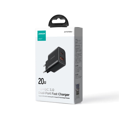 J0YROOM TCF05 20W USB+USB-C/Type-C Fast Charger, Specification:EU Plug(Black) -  by JOYROOM | Online Shopping UK | buy2fix