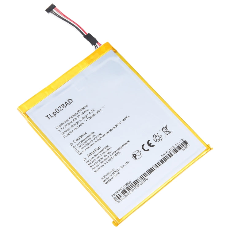 For Alcatel One Touch Pixi 7 OT-9006W 2820mAh Battery Replacement TLp028AD - Others by buy2fix | Online Shopping UK | buy2fix