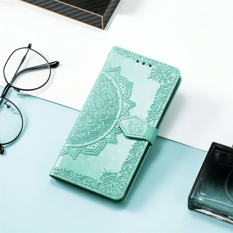 For Nokia G22 Mandala Flower Embossed Leather Phone Case(Green) - Nokia Cases by buy2fix | Online Shopping UK | buy2fix
