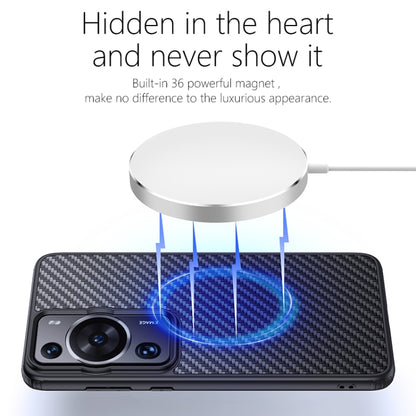 For Huawei P60 wlons Magsafe Carbon Fiber Kevlar TPU Phone Case(Black) - Huawei Cases by wlons | Online Shopping UK | buy2fix
