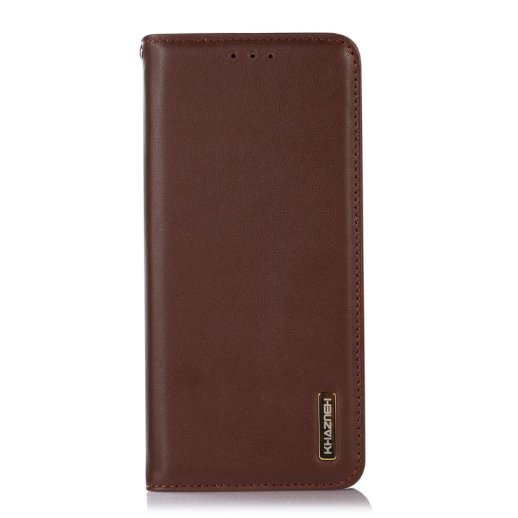 For Nokia C12 4G KHAZNEH Nappa Top Layer Cowhide Leather Phone Case(Brown) - Nokia Cases by buy2fix | Online Shopping UK | buy2fix