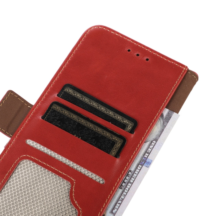 For Google Pixel 8 Crazy Horse Top Layer Cowhide Leather Phone Case(Red) - Google Cases by buy2fix | Online Shopping UK | buy2fix