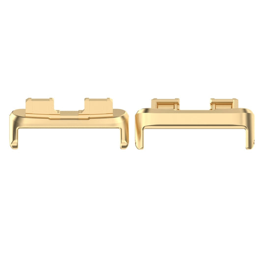 For Huawei Band 8 1 Pair Stainless steel Metal Watch Band Connector(Gold) -  by buy2fix | Online Shopping UK | buy2fix