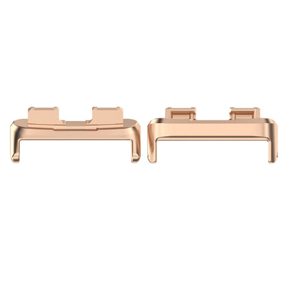 For Huawei Band 8 1 Pair Stainless steel Metal Watch Band Connector(Rose Gold) -  by buy2fix | Online Shopping UK | buy2fix