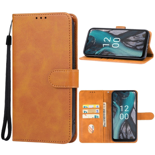 For Nokia C22 Leather Phone Case(Brown) - Nokia Cases by buy2fix | Online Shopping UK | buy2fix