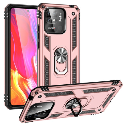 For Xiaomi Redmi 12C / 11A Shockproof TPU + PC Phone Case with Holder(Rose Gold) - Mi 11 Ultra Cases by buy2fix | Online Shopping UK | buy2fix