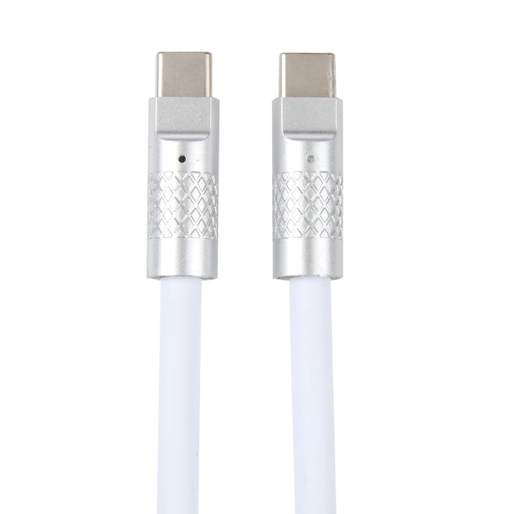 Mech Series 120W USB-C / Type-C to USB-C / Type-C Metal Plug Silicone Fast Charging Data Cable, Length: 1.2m(White) -  by buy2fix | Online Shopping UK | buy2fix