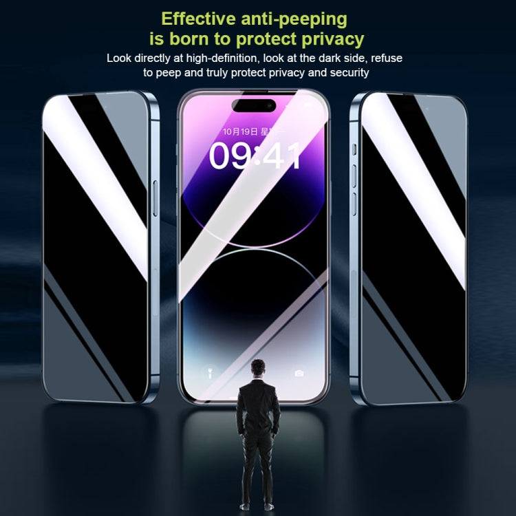 For iPhone 12 WK WTP-067 King Kong Vacha 9D Curved Privacy Tempered Glass Film(Black) - iPhone 12 / 12 Pro Tempered Glass by WK | Online Shopping UK | buy2fix
