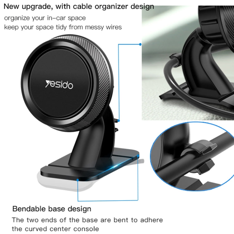 Yesido C60 Car 360 Degree Rotation Magnetic Phone Holder(Black) - Car Holders by Yesido | Online Shopping UK | buy2fix