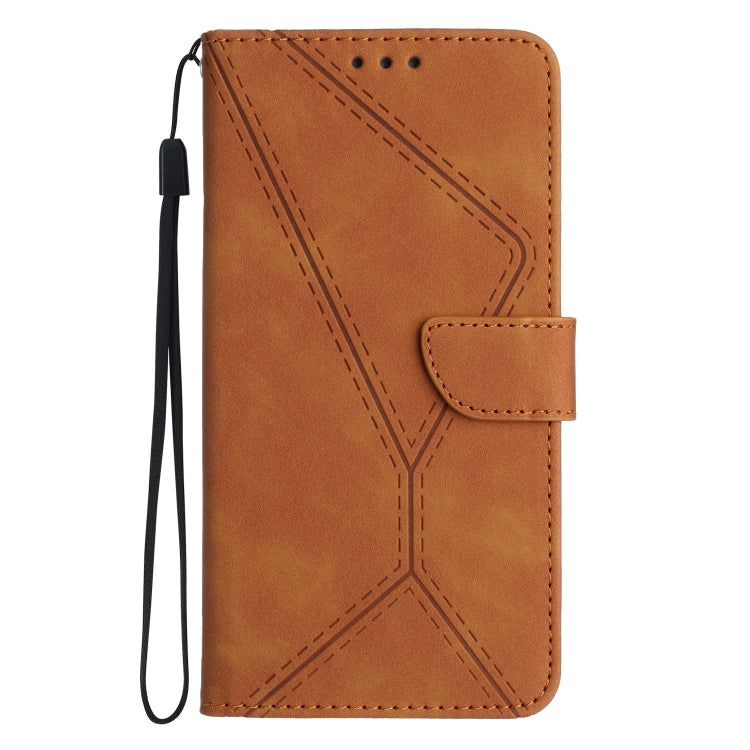 For Sony Xperia 5 IV Stitching Embossed Leather Phone Case(Brown) - Sony Cases by buy2fix | Online Shopping UK | buy2fix