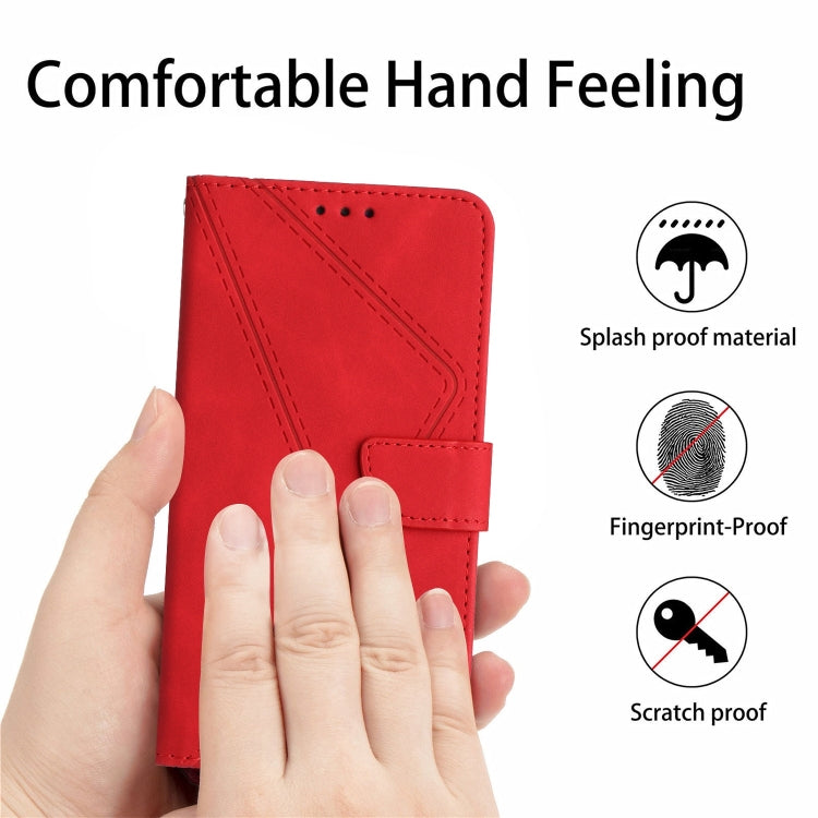 For Sony Xperia 10 III Stitching Embossed Leather Phone Case(Red) - Sony Cases by buy2fix | Online Shopping UK | buy2fix