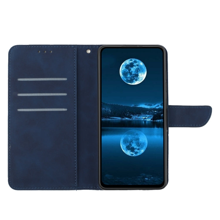 For Sony Xperia 10 III Stitching Embossed Leather Phone Case(Blue) - Sony Cases by buy2fix | Online Shopping UK | buy2fix
