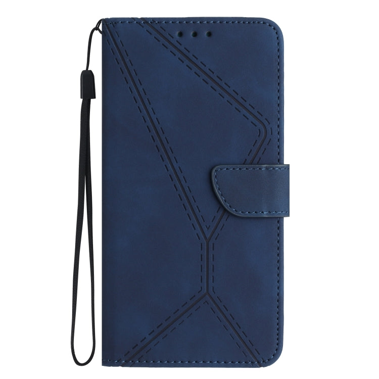 For Xiaomi Redmi 11A Stitching Embossed Leather Phone Case(Blue) - Xiaomi Cases by buy2fix | Online Shopping UK | buy2fix