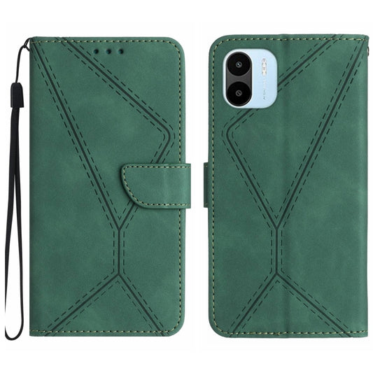 For Xiaomi Redmi A1+ / A2+ Stitching Embossed Leather Phone Case(Green) - Xiaomi Cases by buy2fix | Online Shopping UK | buy2fix