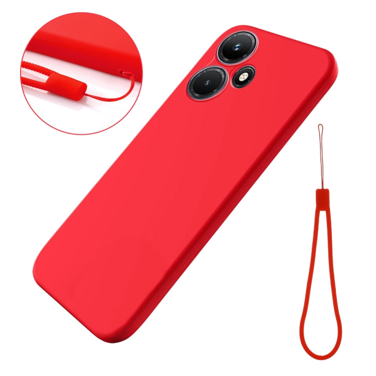 For Infinix Hot 30 Pure Color Liquid Silicone Shockproof Phone Case(Red) - Infinix Cases by buy2fix | Online Shopping UK | buy2fix