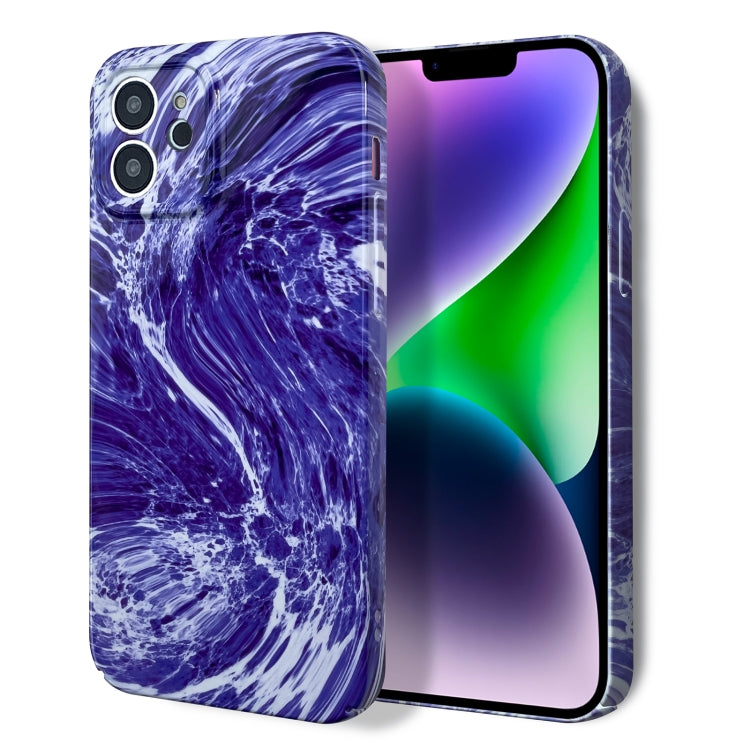 For iPhone 14 Pro Marble Pattern Phone Case(Purple White) - iPhone 14 Pro Cases by buy2fix | Online Shopping UK | buy2fix