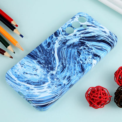 For Samsung Galaxy S22 Ultra 5G Marble Pattern Phone Case(Navy Blue White) - Galaxy S22 Ultra 5G Cases by buy2fix | Online Shopping UK | buy2fix