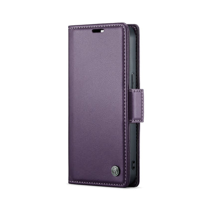 For iPhone 14 CaseMe 023 Butterfly Buckle Litchi Texture RFID Anti-theft Leather Phone Case(Pearly Purple) - iPhone 14 Cases by CaseMe | Online Shopping UK | buy2fix
