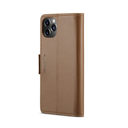 For iPhone 11 Pro Max CaseMe 023 Butterfly Buckle Litchi Texture RFID Anti-theft Leather Phone Case(Brown) - iPhone 11 Pro Max Cases by CaseMe | Online Shopping UK | buy2fix