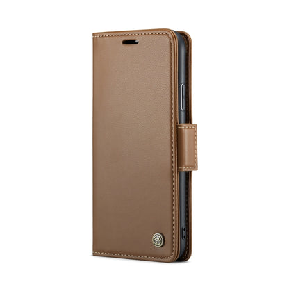 For iPhone XS Max CaseMe 023 Butterfly Buckle Litchi Texture RFID Anti-theft Leather Phone Case(Brown) - More iPhone Cases by CaseMe | Online Shopping UK | buy2fix