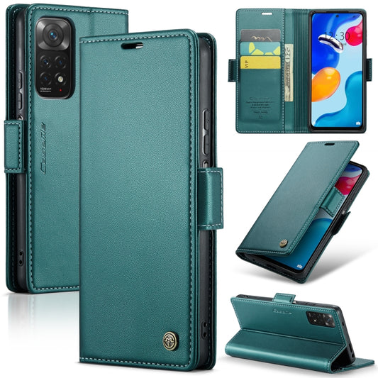 For Xiaomi Redmi Note 11 4G Global/Note 11S Global CaseMe 023 Butterfly Buckle Litchi Texture RFID Anti-theft Leather Phone Case(Pearly Blue) - Xiaomi Cases by CaseMe | Online Shopping UK | buy2fix
