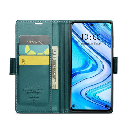 For Xiaomi Redmi Note 9S/Note 9 Pro/Note 9 Pro Max CaseMe 023 Butterfly Buckle Litchi Texture RFID Anti-theft Leather Phone Case(Pearly Blue) - Xiaomi Cases by CaseMe | Online Shopping UK | buy2fix