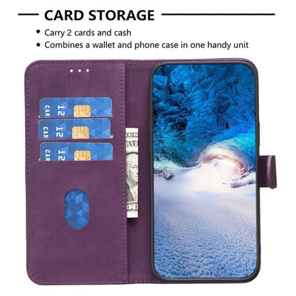 For Xiaomi 12 Pro Plaid Embossed Leather Phone Case(Purple) - 12 Pro Cases by buy2fix | Online Shopping UK | buy2fix