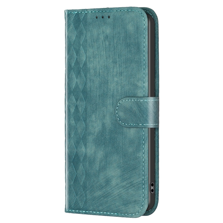 For Xiaomi Redmi 10 2022 Plaid Embossed Leather Phone Case(Green) - Xiaomi Cases by buy2fix | Online Shopping UK | buy2fix