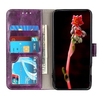 For Xiaomi Redmi 12 4G Retro Crazy Horse Texture Horizontal Flip Leather Phone Case(Purple) - Xiaomi Cases by buy2fix | Online Shopping UK | buy2fix