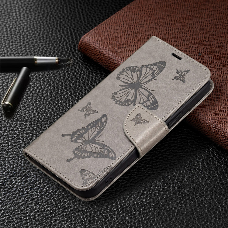 For Xiaomi Civi 3 5G Two Butterflies Embossing Leather Phone Case(Grey) - Xiaomi Cases by buy2fix | Online Shopping UK | buy2fix