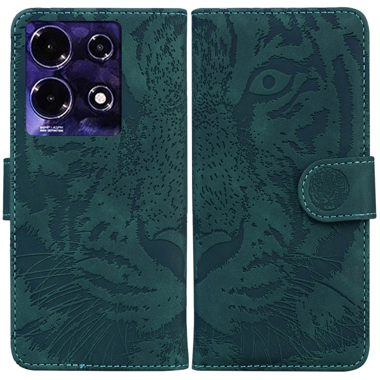For Infinix Note 30 Tiger Embossing Pattern Flip Leather Phone Case(Green) - Infinix Cases by buy2fix | Online Shopping UK | buy2fix
