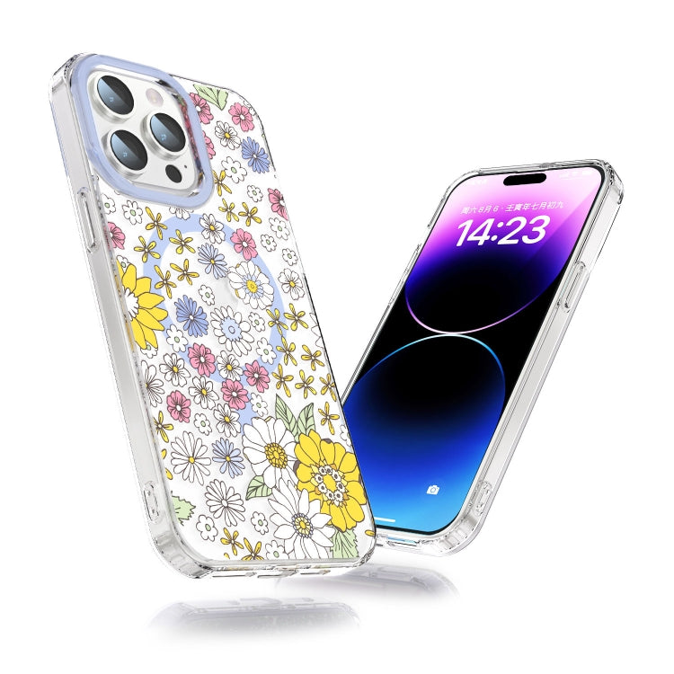 For iPhone 14 MagSafe Magnetic TPU Phone Case(Little Flower) - iPhone 14 Cases by buy2fix | Online Shopping UK | buy2fix