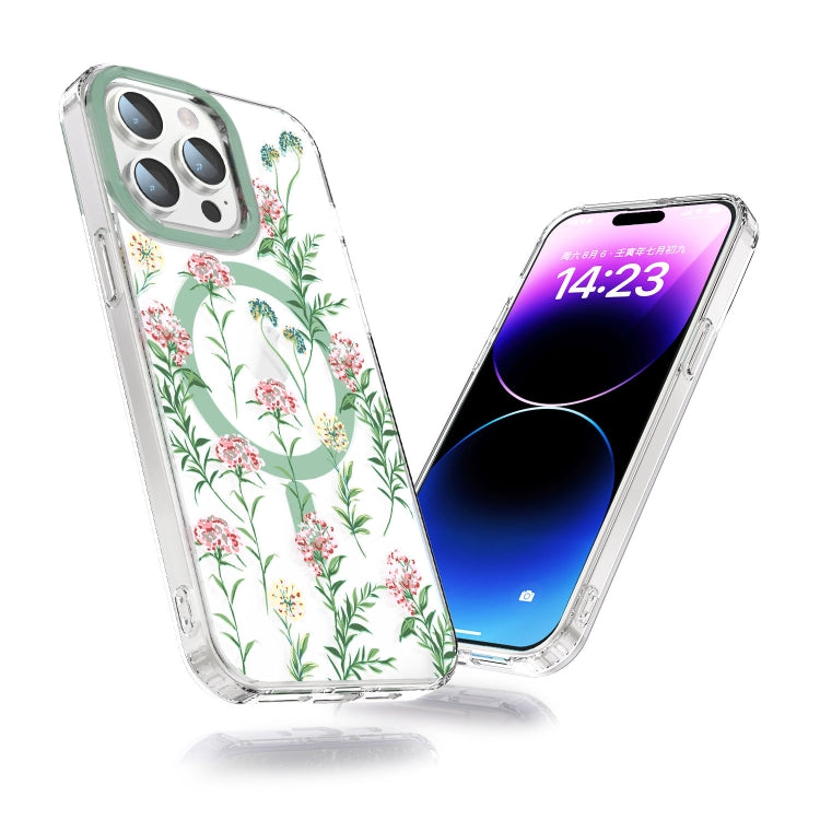 For iPhone 11 Pro Max MagSafe Magnetic TPU Phone Case(Vine Rose) - iPhone 11 Pro Max Cases by buy2fix | Online Shopping UK | buy2fix