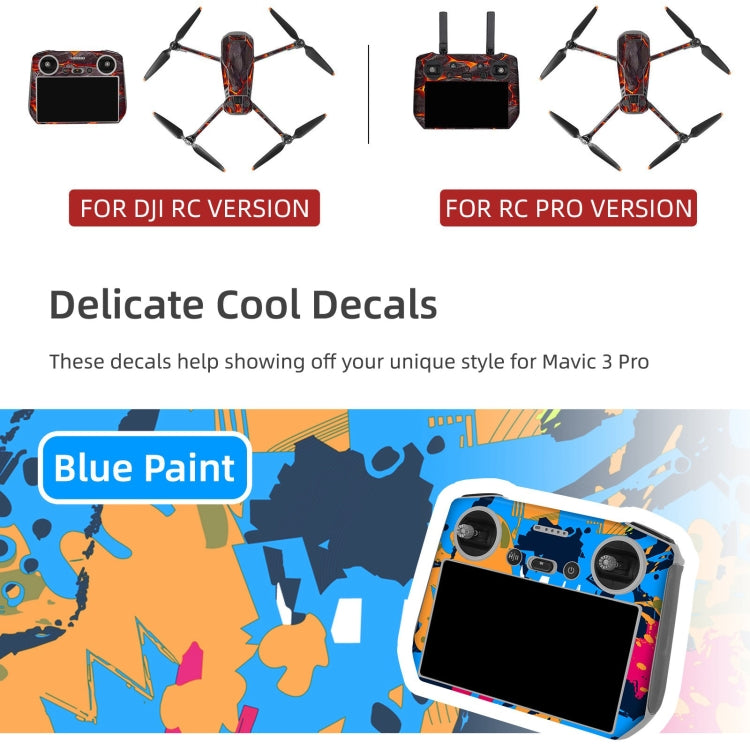 For DJI Mavic 3 Pro / RC Pro Sunnylife Drone Body Remote Control Decorative Stickers Set(Black Grain) - Stickers by Sunnylife | Online Shopping UK | buy2fix