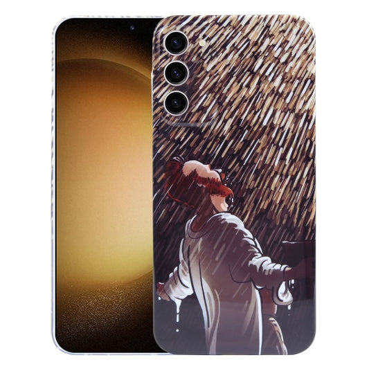 For Samsung Galaxy S23+ 5G Precise Hole Oil Painting Pattern PC Phone Case(Rain) - Galaxy S23+ 5G Cases by buy2fix | Online Shopping UK | buy2fix