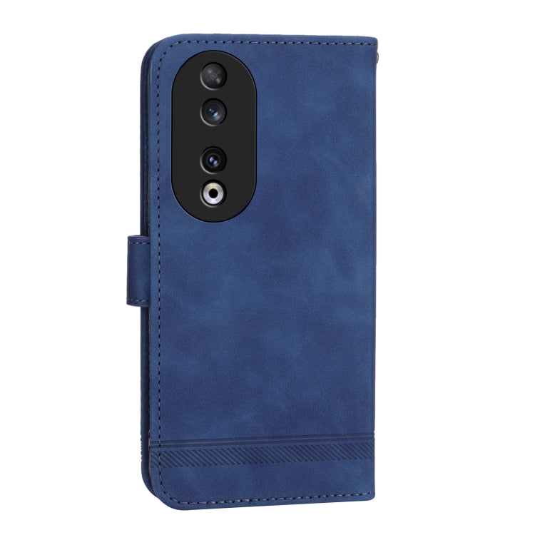 For Honor 90 5G Dierfeng Dream Line TPU + PU Leather Phone Case(Blue) - Honor Cases by buy2fix | Online Shopping UK | buy2fix
