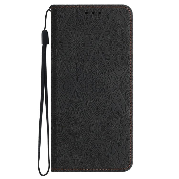 For Samsung Galaxy S21 5G Ethnic Embossed Adsorption Leather Phone Case(Black) - Galaxy S21 5G Cases by buy2fix | Online Shopping UK | buy2fix