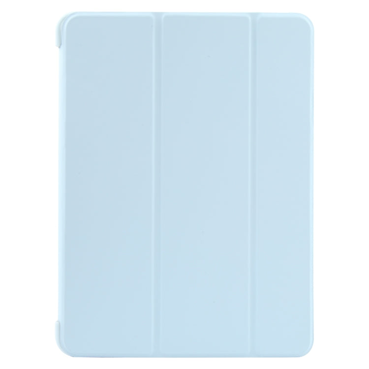 For iPad 10.9 2022 / Air 5 / Air 4 GEBEI 3-folding Holder Shockproof Flip Leather Tablet Case(Sky Blue) - iPad Air (2022) / (2020) 10.9 Cases by GEBEI | Online Shopping UK | buy2fix