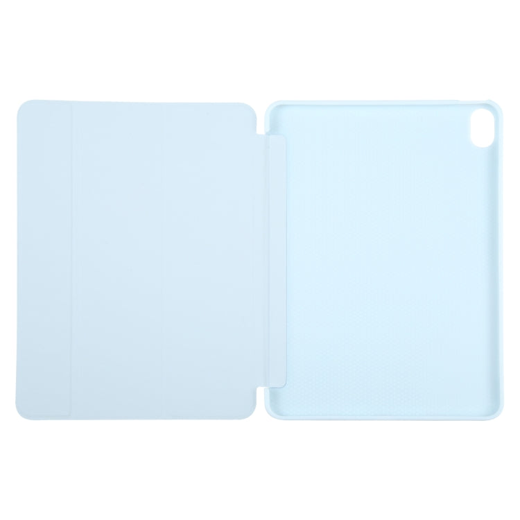 For iPad 10.9 2022 / Air 5 / Air 4 GEBEI 3-folding Holder Shockproof Flip Leather Tablet Case(Sky Blue) - iPad Air (2022) / (2020) 10.9 Cases by GEBEI | Online Shopping UK | buy2fix