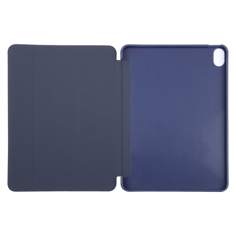 For iPad 10.9 2022 / Air 5 / Air 4 GEBEI 3-folding Holder Shockproof Flip Leather Tablet Case(Dark Blue) - iPad 10th Gen 10.9 Cases by GEBEI | Online Shopping UK | buy2fix